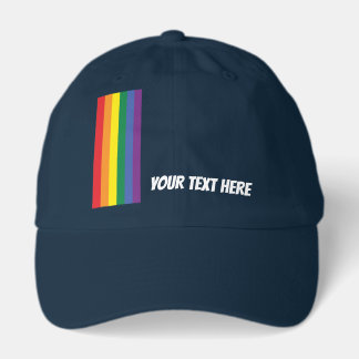 Rainbow Pride Personalized Text Template Hat