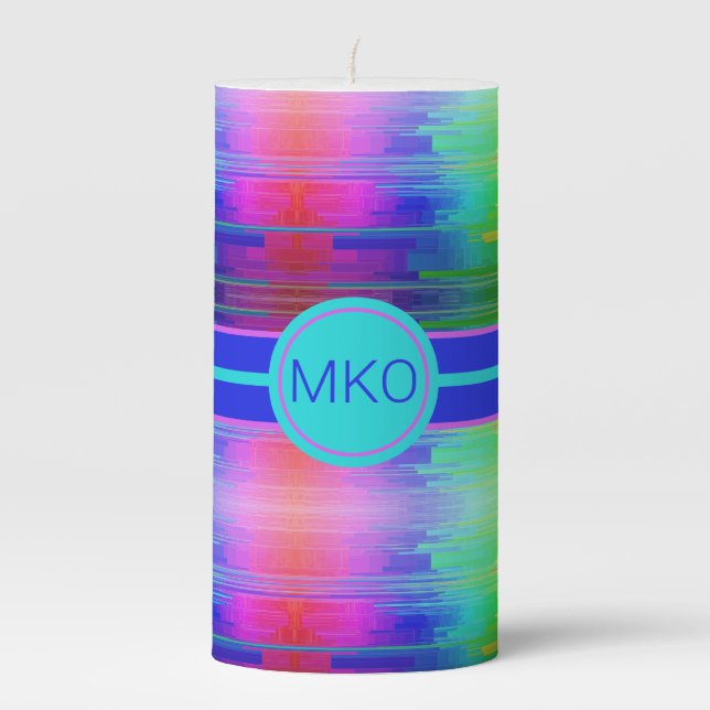 Rainbow Pride Pillar Candle (Front)