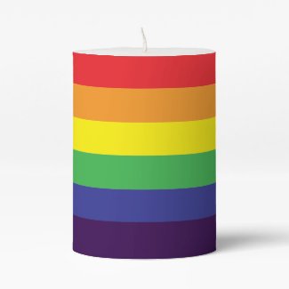 Rainbow Pride Pillar Candle