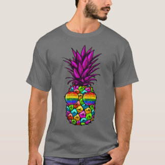 Rainbow Pride Pineapple LGB Lesbian Gay Bi Homosex T-Shirt