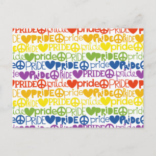 rainbow pride postcard
