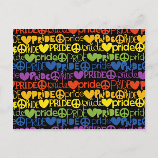 rainbow pride postcard