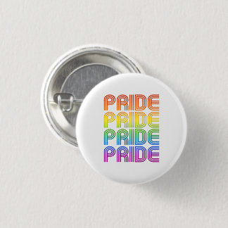 Rainbow Pride Retro Button