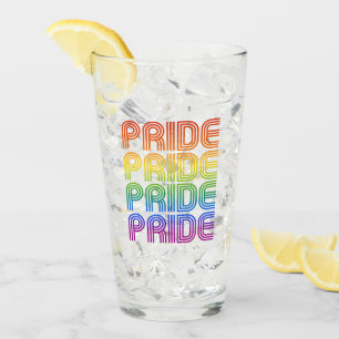 Rainbow Pride Retro Glass