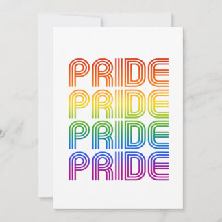 Rainbow Pride Retro Holiday Card