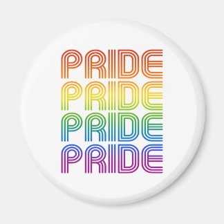 Rainbow Pride Retro Magnet