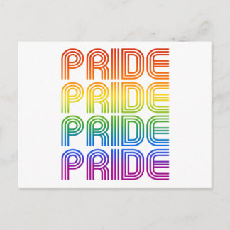 Rainbow Pride Retro Postcard