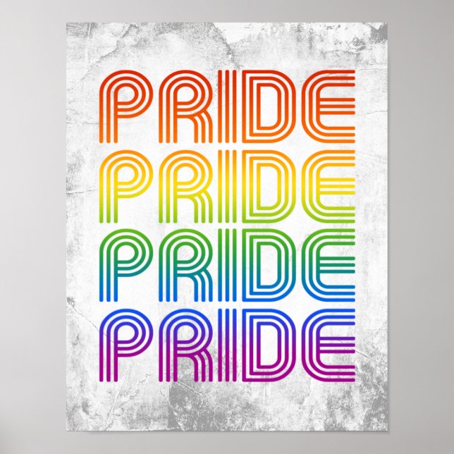 Rainbow Pride Retro Poster (Front)