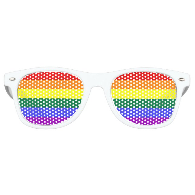 Rainbow Pride Retro Sunglasses (Front)