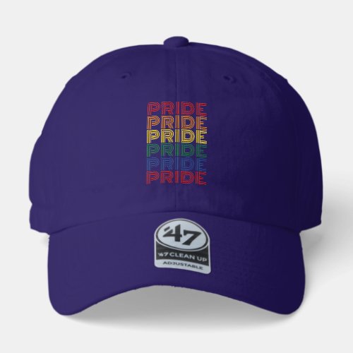 Rainbow Pride Retro Typography Vector Design_1 47 Brand Hat