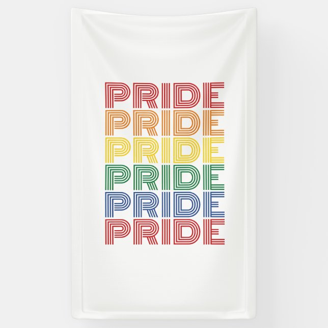 Rainbow Pride Retro Typography Vector Design_1 Banner (Vertical)