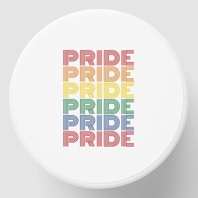 Rainbow Pride Retro Typography Vector Design_1 Mini Candle Favors (Front)