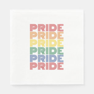 Rainbow Pride Retro Typography Vector Design_1 Napkins