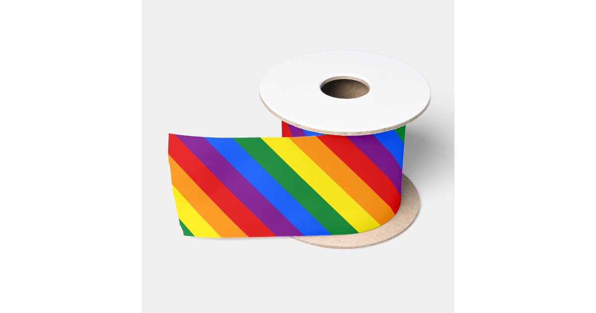 Rainbow Pride Satin Ribbon | Zazzle
