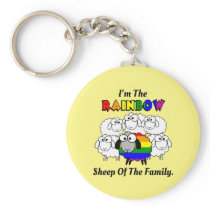 Rainbow Pride Sheep Keychain