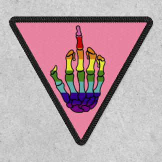 Rainbow Pride Skeleton Hand Patch