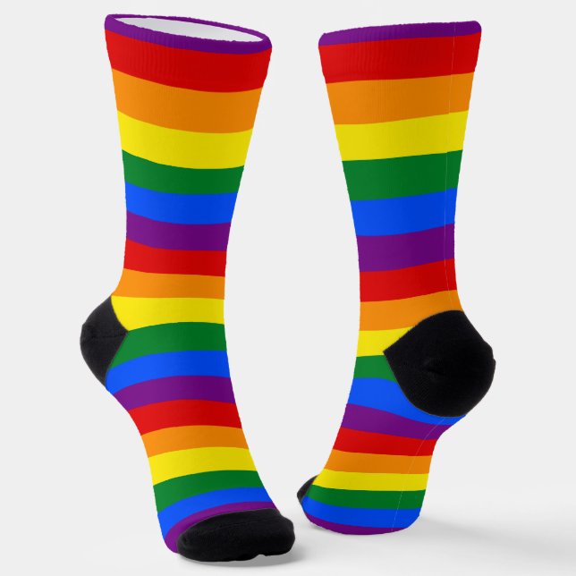 Rainbow Pride Socks (Angled)
