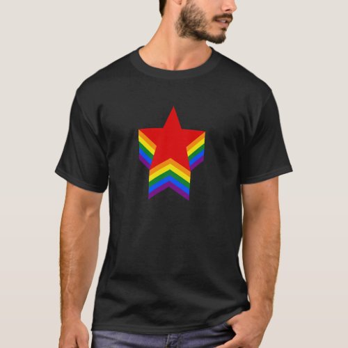 Rainbow pride stars  T_Shirt