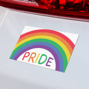 Rainbow Pride Sticker LGBTQ+ support Car Magnet