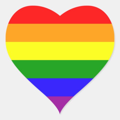 Rainbow Pride stickers _ heart