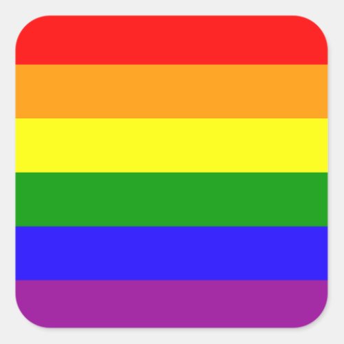 Rainbow Pride stickers _ rounded