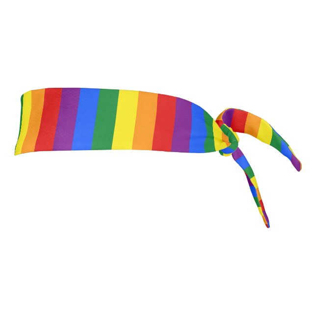 Rainbow Pride Tie Headband (Rotate 90)