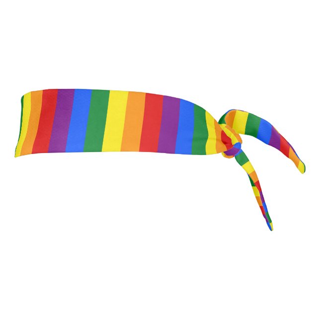 Rainbow Pride Tie Headband (Rotate 90)