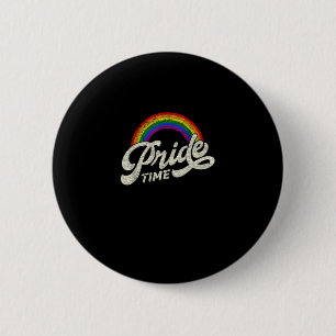 Rainbow, Pride Time, LGBT Tank Top Button