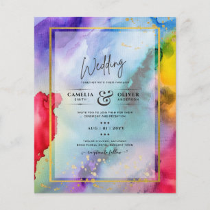 RAINBOW PRIDE WEDDING INVITATION Ink LeahG Flyer