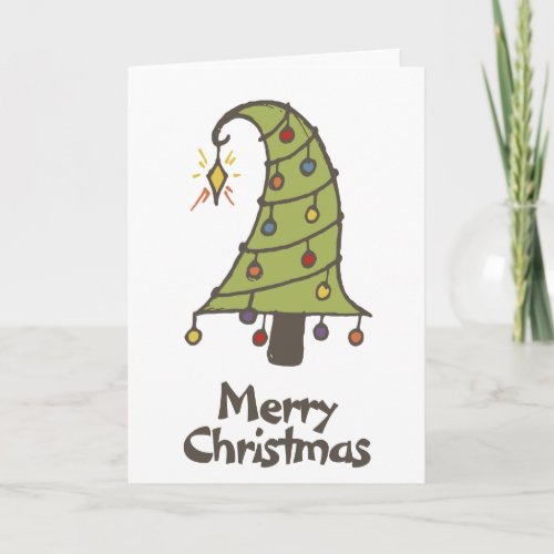 Rainbow Pride Whimsical Christmas Tree Holiday Card