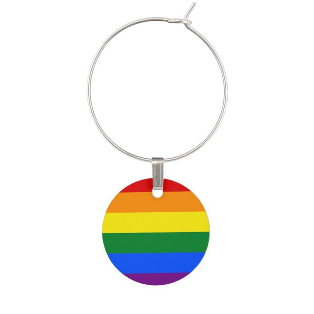 Rainbow Pride - Wine Charm (Front)