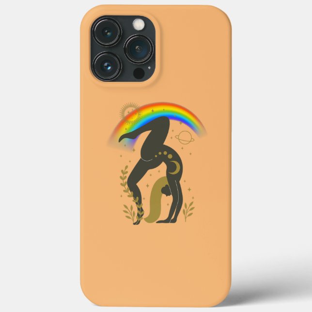 Rainbow Pride Yoga  Case-Mate iPhone Case (Back)