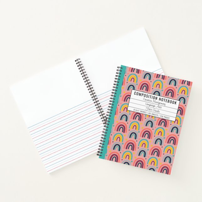 Rainbow Primary Composition Notebook Story Journal (Inside)