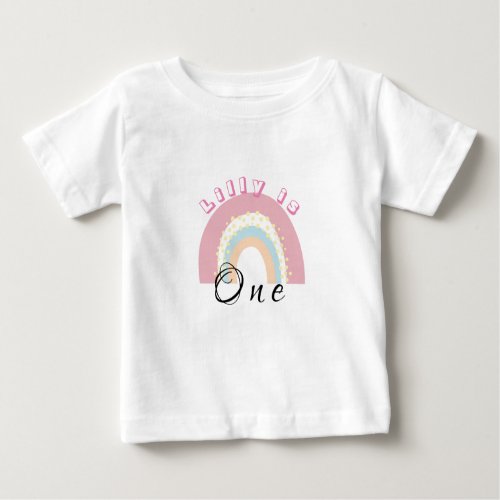 Rainbow Princess First Birthday T_Shirt