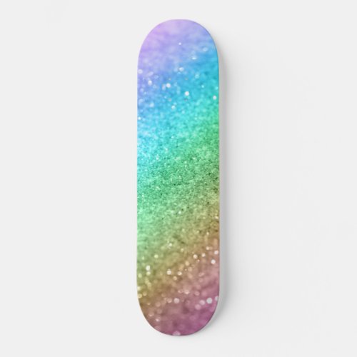 Rainbow Princess Glitter 1 shiny Skateboard