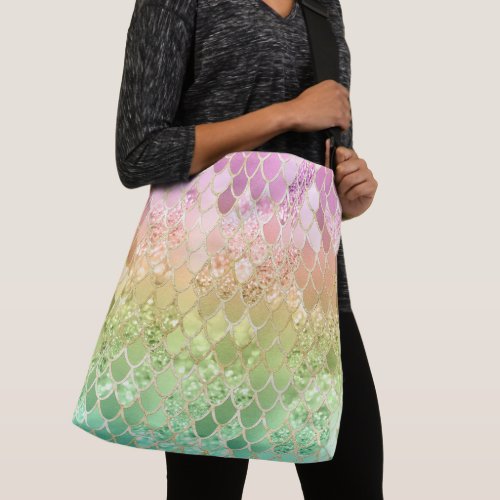 Rainbow Princess Glitter Scales 1 Crossbody Bag