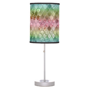 Rainbow Princess Mermaid Scales #2 #decor #wall Table Lamp