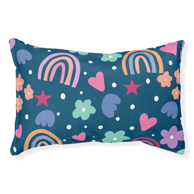 Rainbow Printed Pet Bed (Front)