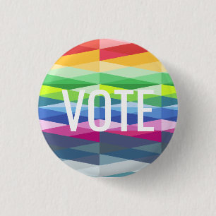 Rainbow Prism Abstract Geometric Design - VOTE Button