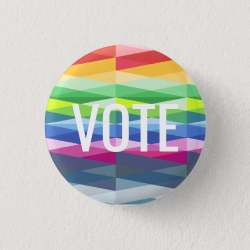 Rainbow Prism Abstract Geometric Design _ VOTE Button