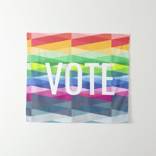 Rainbow Prism Abstract Geometric Design _ VOTE Tapestry