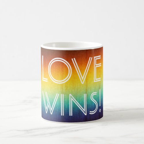 Rainbow Prism Ombre Love Wins Gay Pride Coffee Mug