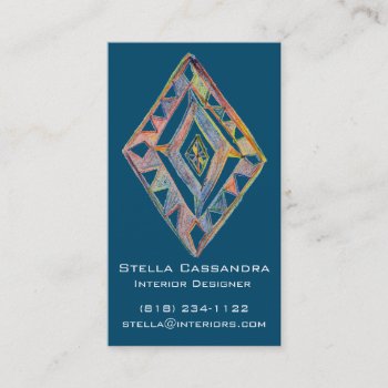 Rainbow Prism Vertical Creative Geometric Business Card by ShoshannahScribbles at Zazzle