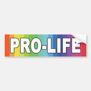 Rainbow Pro-Life Bumper Sticker