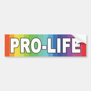 Rainbow Pro-Life Bumper Sticker