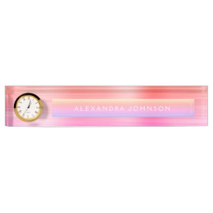 Rainbow Professional Business Modern Desk Name Plate