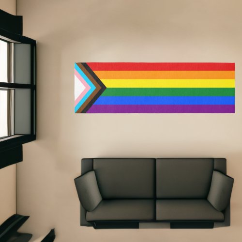 Rainbow Progress Pride Flag LGBTQ Plus Runner