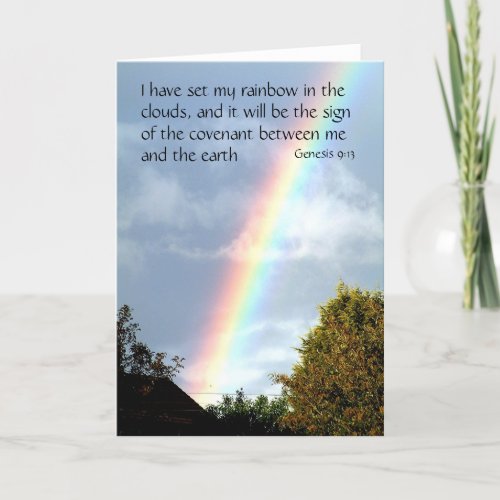 Rainbow promise _ Genesis 9 v 13  Greeting Cards