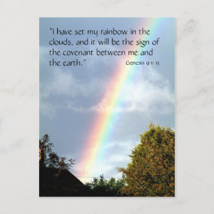 Rainbow Promise, Genesis 9 v 13   Postcard