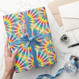 Rainbow Psychedelic Tie Dye Wrapping Paper